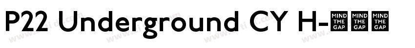P22 Underground CY H字体转换
